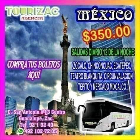 Tourizac, agencia de viajes en Centro, Guadalupe